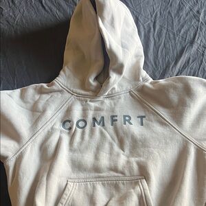 Cream Hoodie with COMFRT Logo